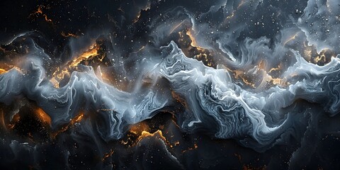 Aufkleber - Dramatic Swirling Marble Cosmos - Captivating Abstract Digital Fluid Dynamics Artwork for Cinematic and Fantasy Backgrounds description:This