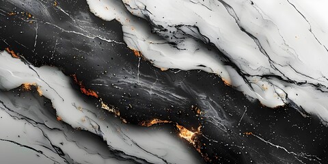 Aufkleber - Stunning Black and White Marble Texture with Dramatic Veining and Intricate Patterns for Luxury Backgrounds and Designs
