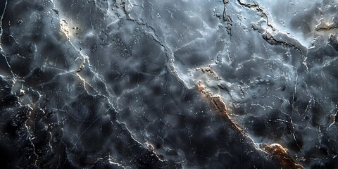 Poster - Dramatic Black Marble Textured Background with Golden Veins and Mottled Patterns for Luxury,Premium,or High-End Design