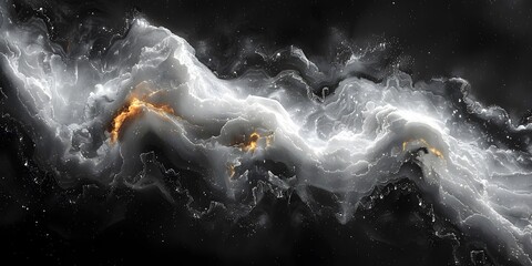 Poster - Primordial Cosmic Storm of Swirling Galactic Energies Flowing Through the Depths of the Universe