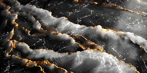 Poster - Mesmerizing Monochrome Marble Mosaic:A Dramatic and Sophisticated Background