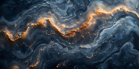 Poster - Dramatic and Fiery Abstract Marble Texture Background with Swirling Molten Lava Effect