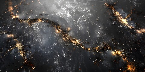 Leinwandbilder - Mesmerizing Marble Artwork:Captivating Textural Depths and Luminous Contrasts in a Timeless,Monochrome Landscape
