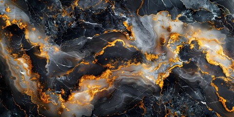 Wall Mural - Captivating Cosmic Marble Masterpiece:Fiery Celestial Patterns in Luxurious Natural Stone