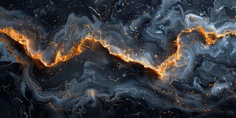 Poster - Mesmerizing Marble Explosion:A Captivating Abstract Composition of Swirling Energies and Otherworldly Patterns