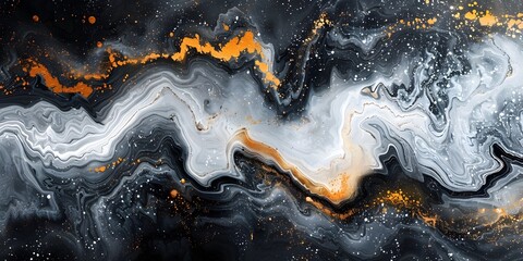 Leinwandbilder - Mesmerizing Marble Masterpiece:Captivating Abstract Art Inspired by the Cosmos