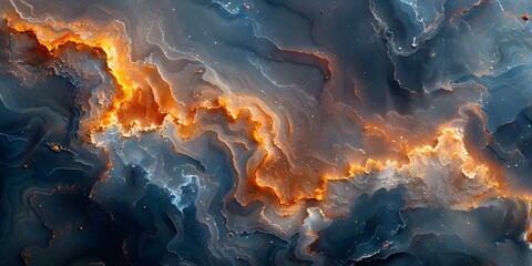 Aufkleber - Fiery Marble Eruption - Dramatic Swirling Energy of the Cosmos