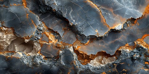 Aufkleber - Stunning Black Marble Texture with Intricate Fractal Patterns and Warm,Earthy Tones