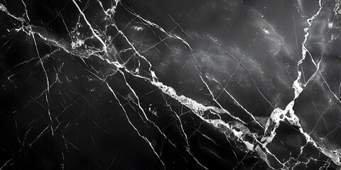 Aufkleber - Stunning Black Marble Textured Background with Dramatic Cracks and Fractures,Showcasing the Raw Beauty and Powerful Elegance of Natural Stone