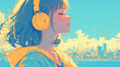 © Lemonade - 音楽を聴いている女性