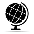Globus map shadow icon, Earth sign globe symbol, website design concept vector illustration
