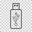 USB icon technology, connect device sign, electronic portable symbol ,vector illustration media