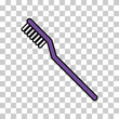 Tooth brush care icon, dental hygiene web sign, health medicine vector illustration