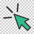 Click icon arrow mouse, web button cursor. Digital design vector illustration