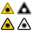 Set of Sun protection factor icon, uv radiation block symbol, sun protect skin vector illustration