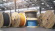 © Maksym Yemelyanov - Wire electric cable on wooden coil or spool in warehouse.