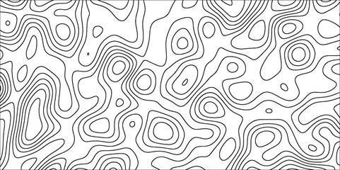Poster - Abstract wavy line 3d paper cut white Topographic canyon geometric map relief texture. Black and white wavy topography map background. Topographic map wave line background.