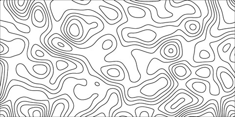 Poster - Abstract wavy line 3d paper cut white Topographic canyon geometric map relief texture. Black and white wavy topography map background. Topographic map wave line background.