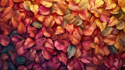 Wall Mural - Autumn Background - using classic fall colors to create a repeatable. Many autumn fall leaves. High quality photo