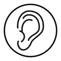 Wall Mural - ear icon