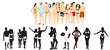 © bhupen - beach colletion silhouettes set