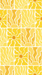 Groovy retro sun backgrounds seamless pattern of doodle shapes in hippie 70s style. Aesthetic contemporary textile print.