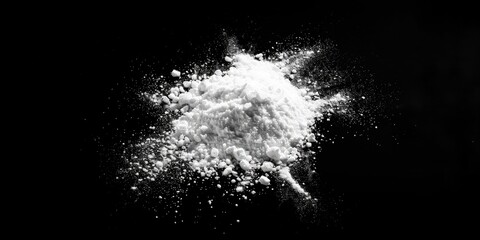 A monochrome image of a pile of powder, versatile for various concepts