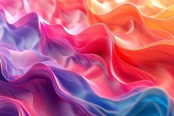 Poster - Colorful abstract waves