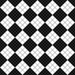 Geometrical seamless square pattern background design - black and white abstract vector graphic