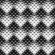 Black and white repeating ellipse pattern background - geometric abstract vector illustration from ellipses