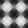 Geometrical seamless square pattern background - black and white abstract vector design from diagonal squares