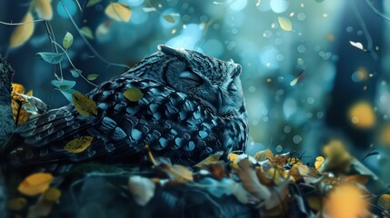 Poster - Drift off to sleep while listening to the gentle rustling of leaves and the distant hoot of an owl