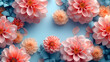 Serene Blooms: A Radiant Display of Digital Dahlia Flowers