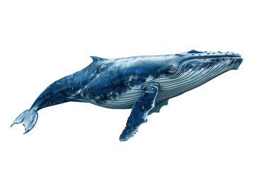 Wall Mural - whale on white transparent background