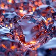 Melting ice crystal, abstract background with blur effect
