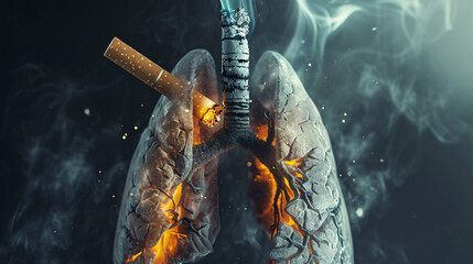 Wall Mural - smokers lung