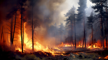 Ring of fire Bailey Colorado Rocky Mountain forest wildfire