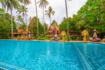 Wall Mural - Tropical Swimming Pool in the jungle.