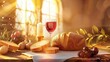 holy communion sacrament with bread and wine religious christian concept illustration