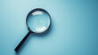© hiba - minimalist blue background with magnifying glass emphasizing clarity