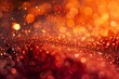 Closeup dust of metallic pigment sparkling with orange and red color