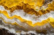 A mesmerizing close-up showcasing the vibrant yellow and white mineral patterns from the famous mines of Riotinto in Huelva, Spain.