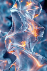 Poster - Surreal visualization of entropic effects in quantum mechanics, with order and chaos intertwined,
