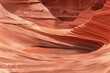 water sculpted horizontal rock formations in the red sandstone rock of upper antelope canyon in page, arizona