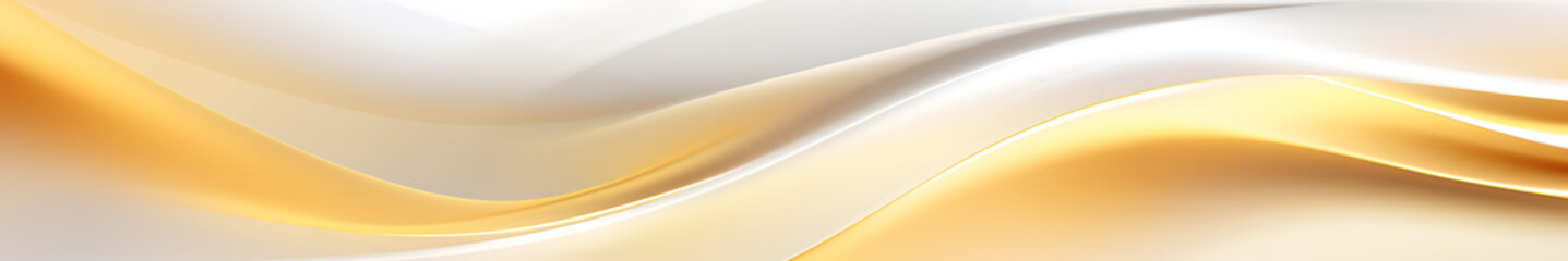Wall Mural - Abstract background for banner presentation, white and gold, simple, light, satin cloth