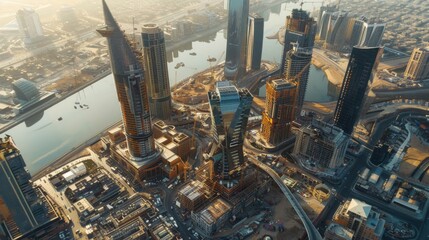 Aufkleber - Drone of KAFD - King Abdullah Financial District