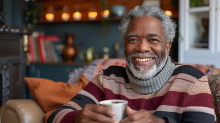 Sticker - Gentleman Enjoying a Warm Beverage