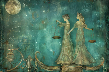 libra zodiac sign, horoscope constellation symbol