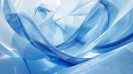 Wall Mural - abstract blue geometric background 3d shapes and lines forming futuristic pattern digital art