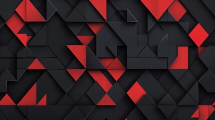 Canvas Print - abstract geometric pattern background in black and red modern vector design